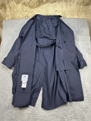 US Military Jacket Mens 46XL Navy Full Zip Button Down Trench Coat CENTRE MFG - Picture 3 of 10