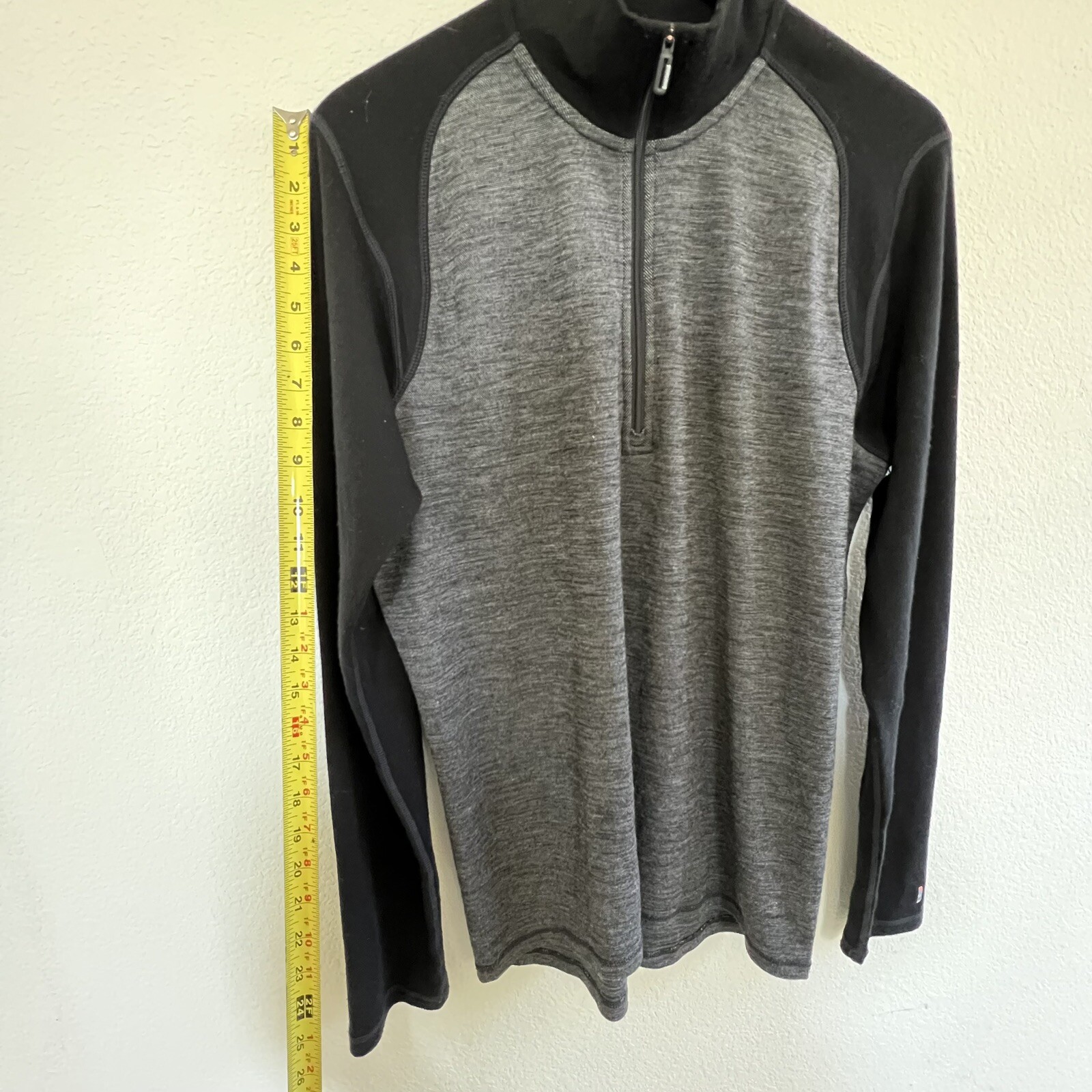 Smartwool Mens Quarter Zip Pullover Size Large Gr… - image 8