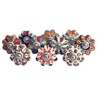 Hand Painted Vintage Ceramic Knobs for Kitchen Cabinet & Drawer Pulls Set of 10