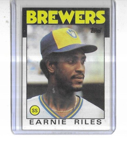1986 Topps #398 Earnie Riles Milwaukee Brewers