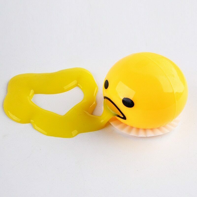 Squishy Puking Vomit Stress Ball Egg Yolk Yellow Slime Novelty Gag Party  Toy NEW