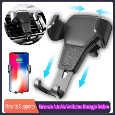 PER BOCCHETTE ARIA UNIVERSALE SMARTPHONE PORTA CELLULARE SUPPORTO DA AUTO GPS