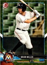2018 Bowman Prospects CAMO (retail) #BP60 Brian Miller - Miami Marlins