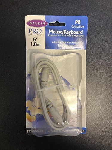 Belkin 6' 1.8m Mouse/Keyboard Extension for PS/2 Mice & Keyboards