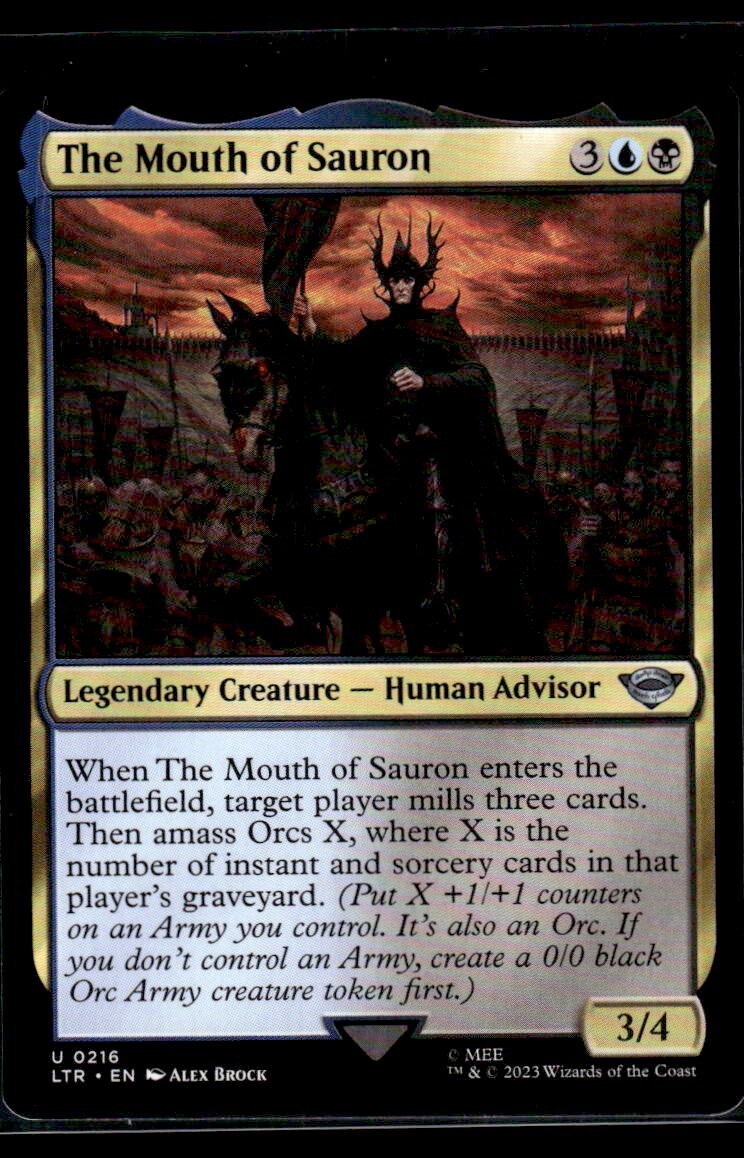 Magic the Gathering MTG The Mouth of Sauron LTR Lord of the Rings