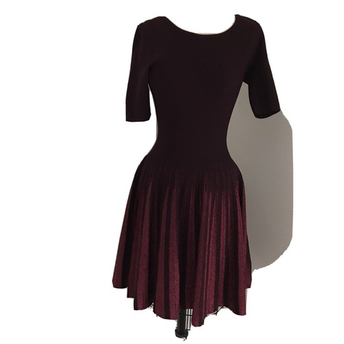 Milly Womens Lurex Knit Pleated A Line 