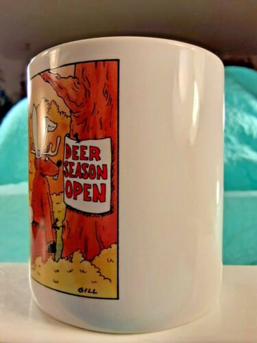 Funny Hunting Coffee Mug Double Sided "DEER SEASON OPEN" Deer in Disguise 3.5" - Picture 8 of 12