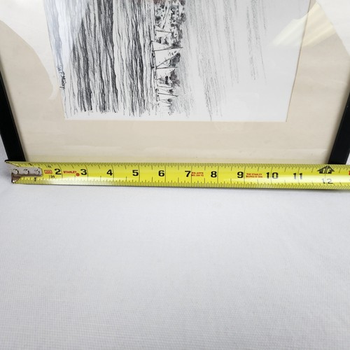 VTG '79 Marblehead Regatta Drawing Framed Signed Nautical Art 12.5x16.5 - Picture 12 of 15