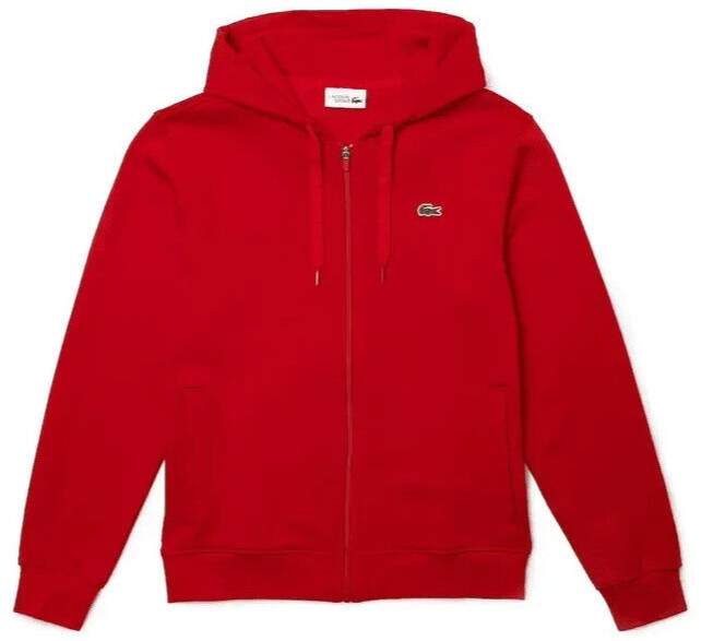 Мужская спортивная толстовка Lacoste с длинным рукавом из флиса на молнии красный 1XLB 15990₽
