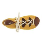 MIA Delena Womens Sandal, Mustard yellow color, sz 8 Espadrille, lace-up closure — photo 4