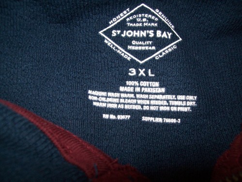 ST JOHNS BAY Adult Henley Burgundy 3XL 1/4 Zip Pullover Long Sleeve Shirt Mens - Picture 2 of 7