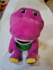 2017 26 Fisher Price Speak N Sing BARNEY Large Talking Singing JUMBO PLUSH