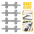 Stainless Steel 4" Open Base Cleat Kayak Boat Dock Marine Cleat Hardware Kit 4Pc