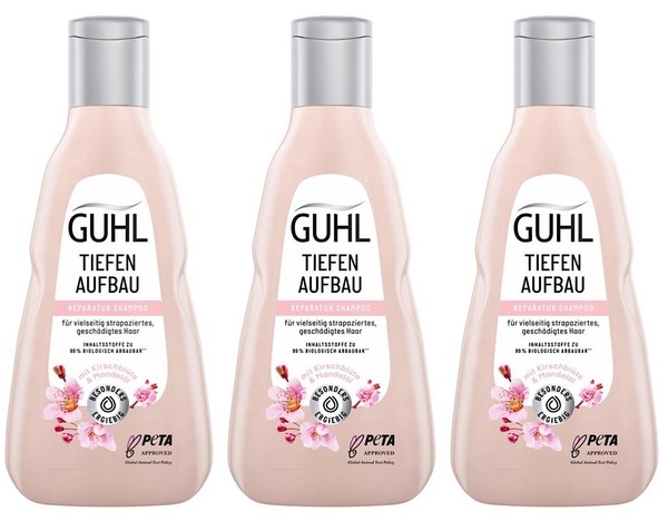 ✅ Guhl Tiefen Aufbau Shampoo Baobab-ÖL,Regeneriert KräFtigt & SchüTzt 3X 250Ml ✅-image