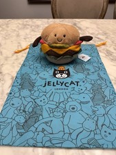 Jellycat London Amuseable Hamburger Cheeseburger NWT