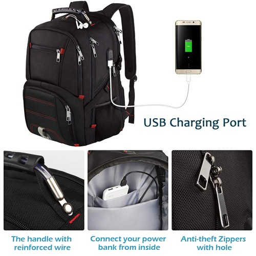 Reise Laptop Rucksack, extra große Kapazität TSA-freundliche Anti-Diebstahl Rucksäcke... - Bild 4 von 7
