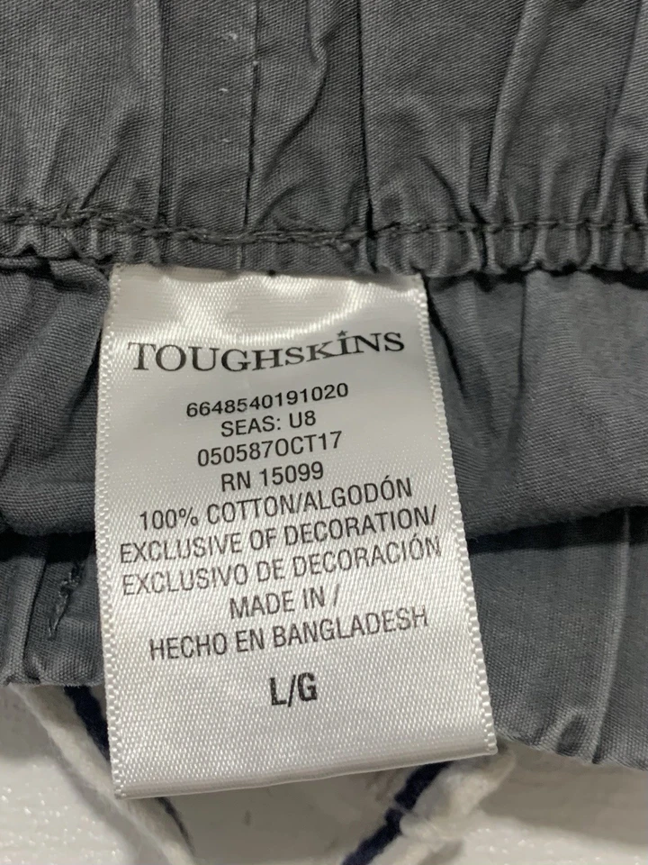 Toughskins Elastic Waist Gray Pockets Bermuda Shorts Boys Size L/G - Image 2 of 4