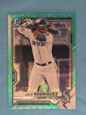 2021 Bowman Chrome - Prospects - Julio Rodriguez - Aqua Shimmer Refractor #/125