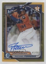 2024 Bowman Chrome Prospect Gold Refractor 41/50 Pascanel Ferreras Auto 6ns