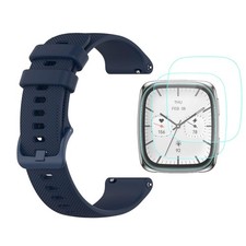 Futanwei for Amazfit Active 2 Square Watch Band  Screen Protector, Blue
