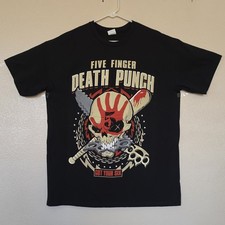 NWOT Five Finger Death Punch XL T-Shirt Got Your Six 2018 Tour Cities On Back