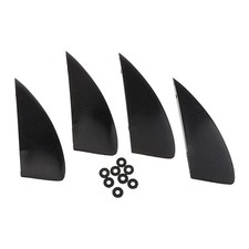 4x Kiteboard Fin Surf Fins Easy to Install Spare Replacement Wakeboard
