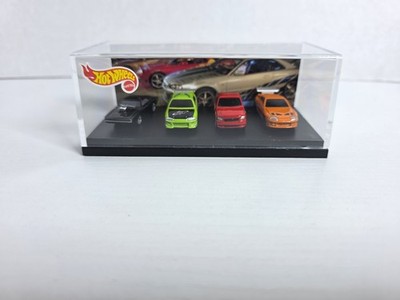 JADA Nano Hollywood Rides micro Fast & Furious lot of 4 plus case  