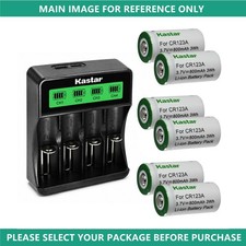 Kastar USB 4 Slot Charger for CR123A 16340 SureFire SF123A SFLP123 Flashlight