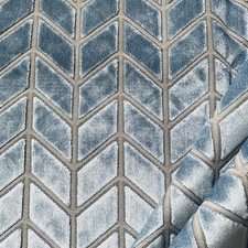 Harlequin Velvet Curtain Up Fabric PERPLEX ~ CORNFLOWER  0.45m Geometric Design