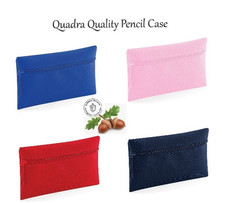 Pencil Case Plain Polyester Boys girls Kids School Office Stationary Zipper 