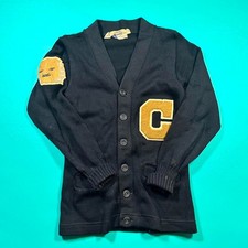 Vintage 1950s letterman wool sweater button front 1950s cardigan wool sweater
