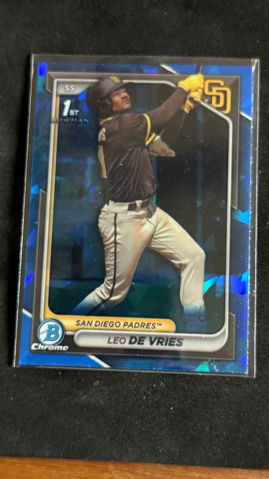 2024 Bowman Chrome Sapphire Edition Prospects Leo De Vries #BCP-179 (RC) Padres