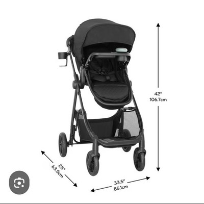  Britax Juniper Compact Stroller in Raven Black.