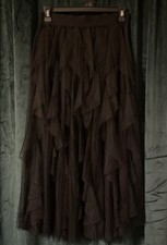 Sincerely Jules Size Large Black Tule Skirt Elastic Waist