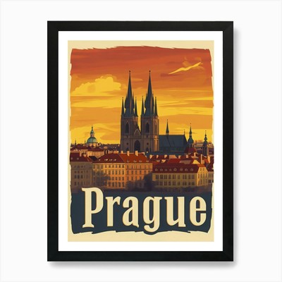 Aihrgdesign A Retro Reiseposter F Gerahmtes Wandbild Poster Leinwanddruck Bild