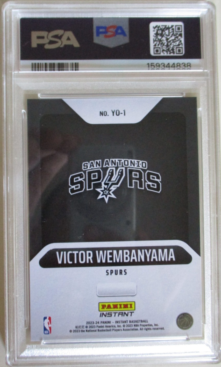 2023 Panini Instant Victor WEMBANYAMA Year One Rookie RC PSA 10 Gem Mint Pop 18 view 2