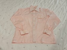 Vintage 1970  s Saks Fifth Avenue Men  s Pink Checkered Button Down - Excellent 