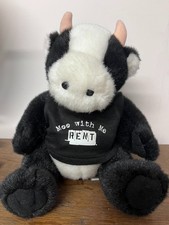RENT Broadway MUSICAL Plush COW w/ T-Shirt MOO WITH ME Black & White SOUVENIER