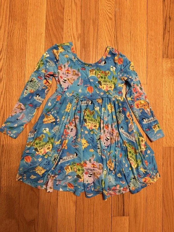Little sleepies Girls 3T twirl bamboo dress