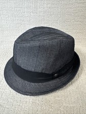 STETSON ALL AMERICAN Gray Canvas Fedora Size Small/medium.