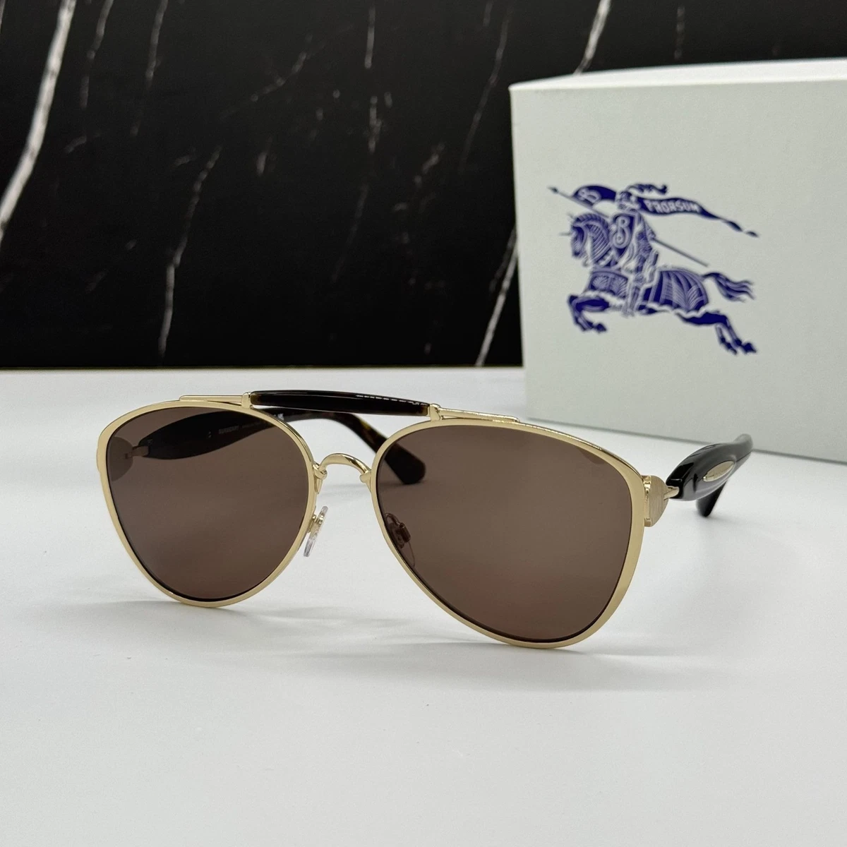 Burberry Black Aviator Sunglasses for Women for sale | eBay display picture 2