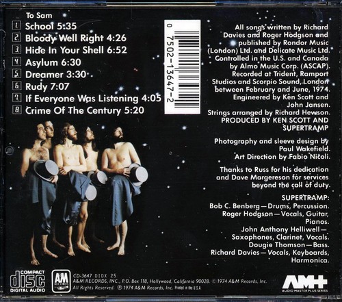 SEALED NEW CD Supertramp - Crime Of The Century - Foto 2 di 2