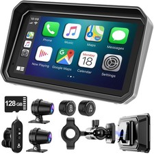 Sistema di navigazione GPS touchscreen impermeabile carplay moto ultra luminoso 6"