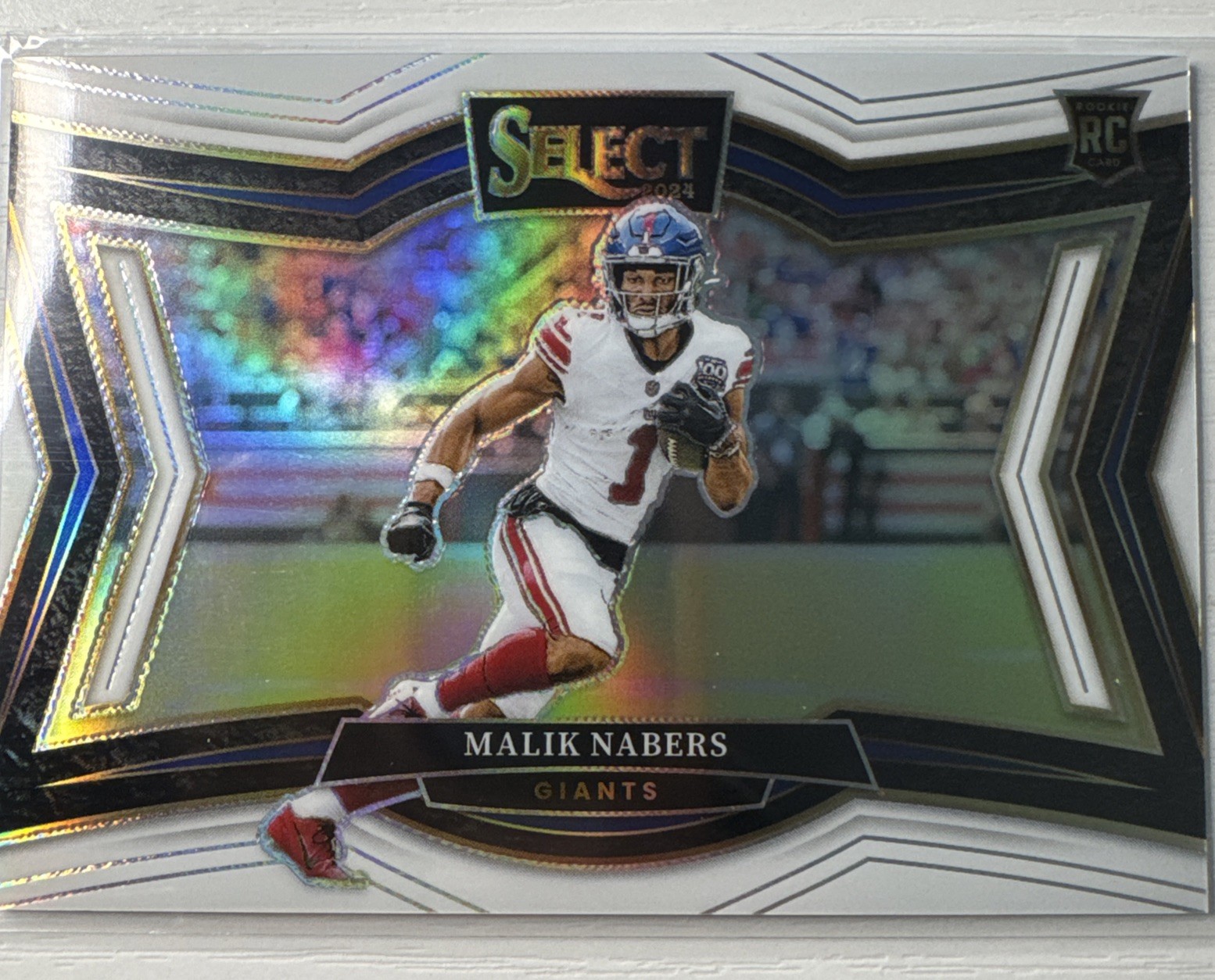 2024 Select Malik Nabers White Field Level /35 Giants Rookie