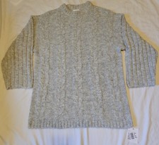 NWOT Topshop Asos Women's Knit Sweater Mini Dress Size 8-10 Light Grey Very Soft