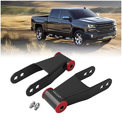 2'' Rear Drop Lowering Shackle Suspension Kit Compatible with 1988-1998 Chevy &