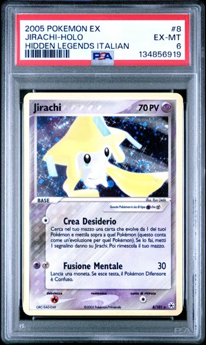 2005 POKEMON ITALIAN EX HIDDEN LEGENDS #8 JIRACHI-HOLO PSA 6