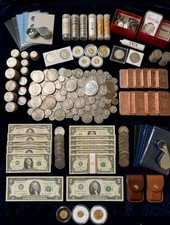 ESTATE SALE LOT 25+ ITEMS ~ OLD US COINS  GOLD ~ .999 SILVER BARS BULLION COPPER