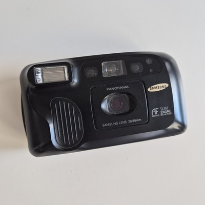 Samsung Slim Dual Panorama Point & Shoot 35 mm Kamera Analog AF Camera Schwarz