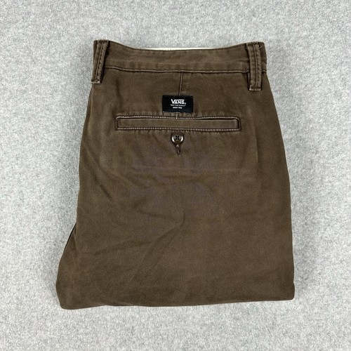 Vans Mens Cuffed Jogger Chino Pants Size 34 W36" Brown Street Skate Wear Zip Fly - Bild 3 von 14